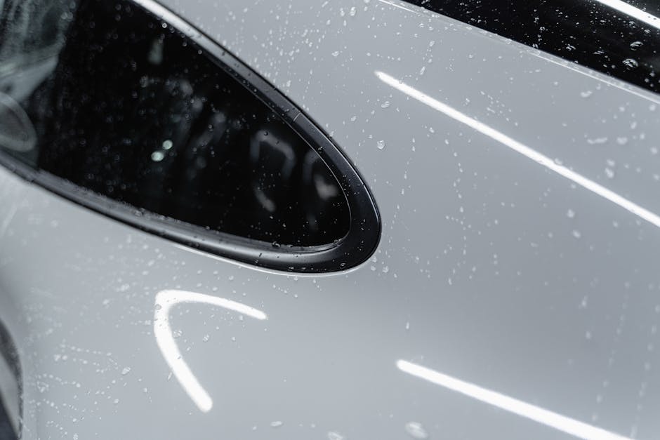 Shiny clean car exterior after a premium wash
